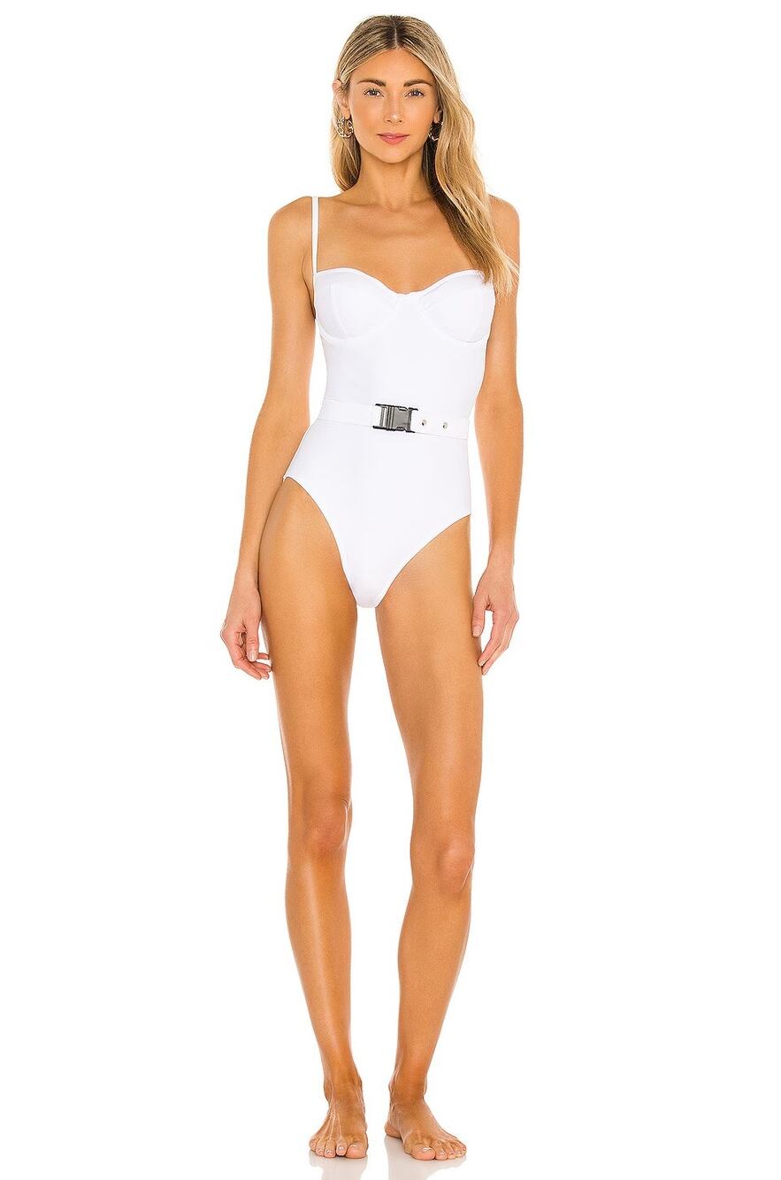 OW Collection Morocco One Piece Swimsuit Belted Beach Pool Vacation Resort M